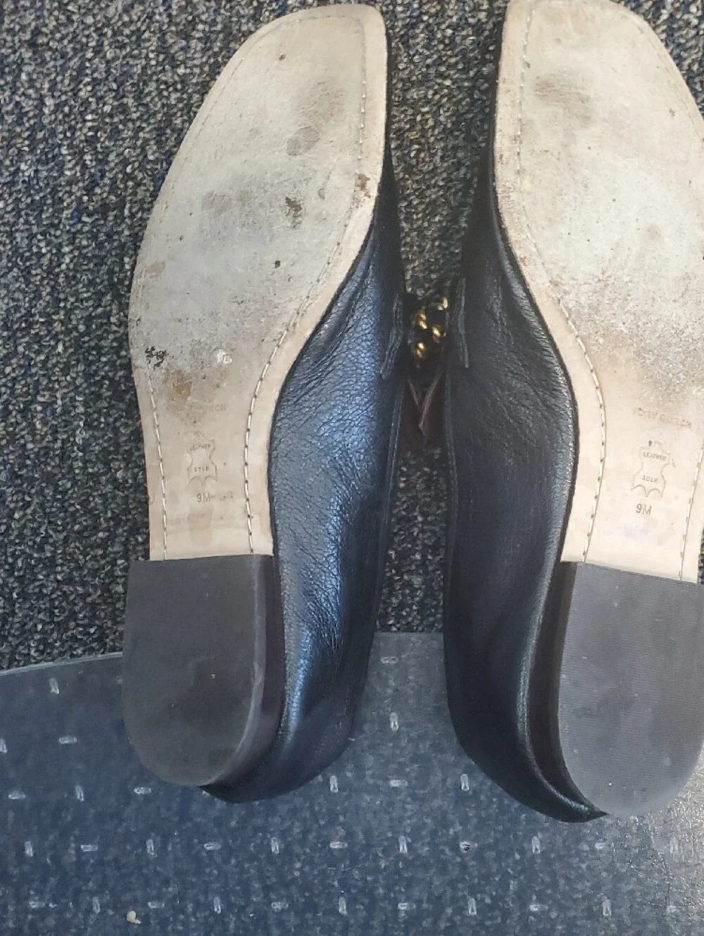 Tory Burch Black Leather WoMen’s Loafers with Gold & Brown Accents